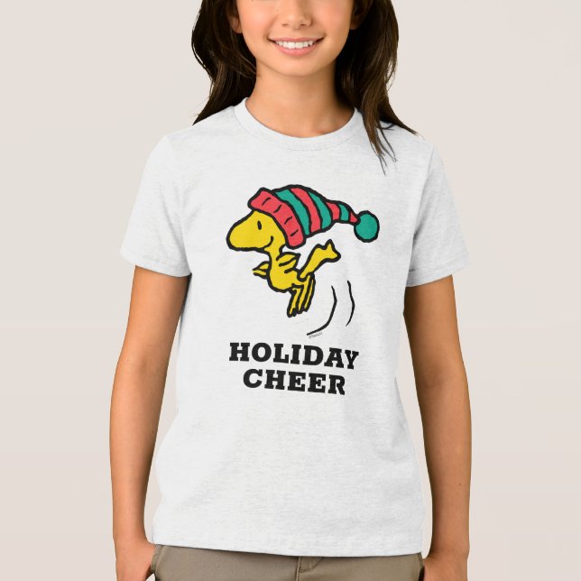 Peanuts | Woodstock Winter Beanie Cap Tri-Blend Shirt (Front)