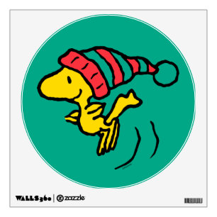 Peanuts Woodstock Winter Beanie Cap Wall Decal