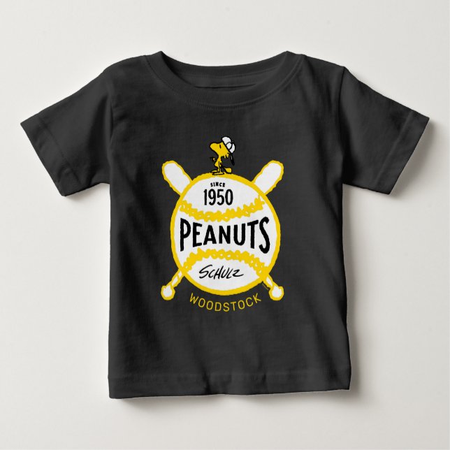 Peanuts | WoodstockPeanuts Baseball Since 1950 Baby T-Shirt (Front)