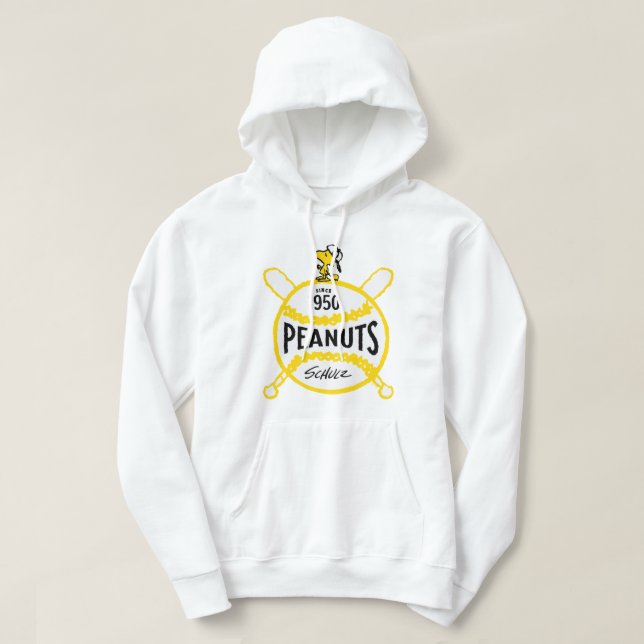 Peanuts | WoodstockPeanuts Baseball Since 1950 Hoodie (Design Front)