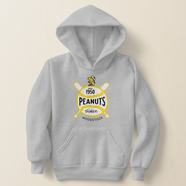 Peanuts | WoodstockPeanuts Baseball Since 1950 Hoodie (Laydown)