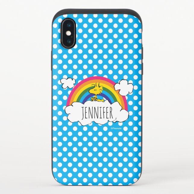 PEANUTS | Woodstock's Rainbow Polka Dots Uncommon iPhone Case (Back)