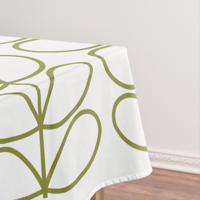 Pear and white Linear Stem Slate Tablecloth (In Situ)