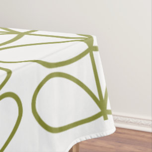 Pear and white Linear Stem Slate Tablecloth