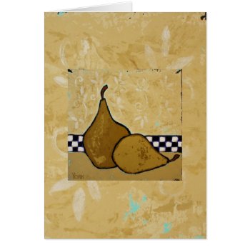 Pear Art Card by ronaldyork at Zazzle