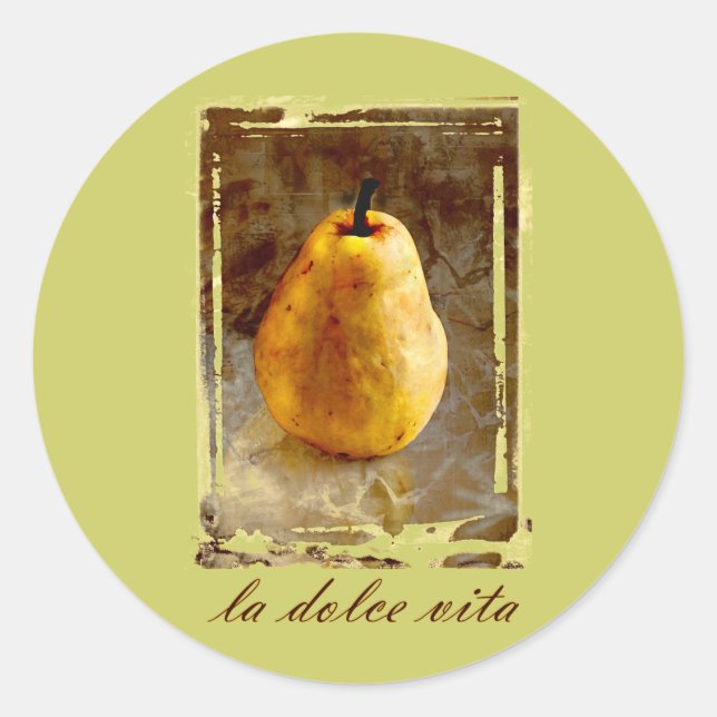 Pear Art Classic Round Sticker (Front)