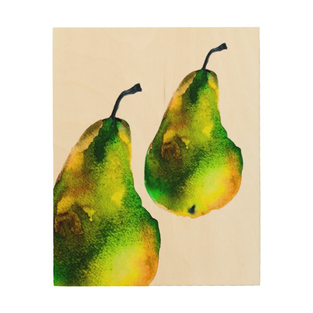 Pear art cute watercolor fruit (Front)