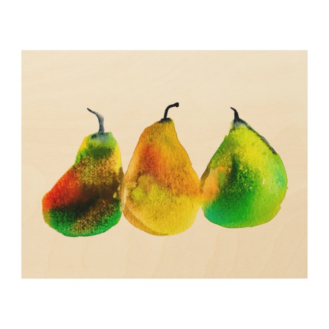 Pear art cute watercolor fruit (Front)