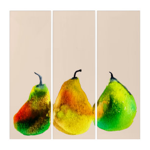 Pear art cute watercolor fruit