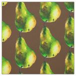 Pear art cute watercolor fruit fabric