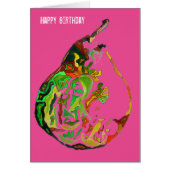 Pear art original pop art watercolour illustration (Front)