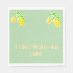 Pear Baby Shower Napkins