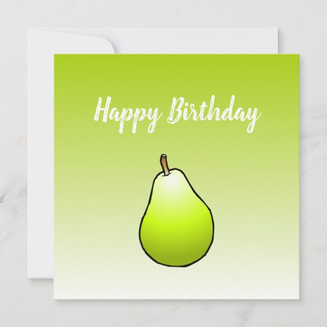 Pear Birthday Card (Front)