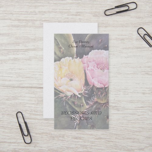 PEAR CACTUS FLOWERS BUSINESS CARD