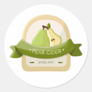 Pear cider bottle label
