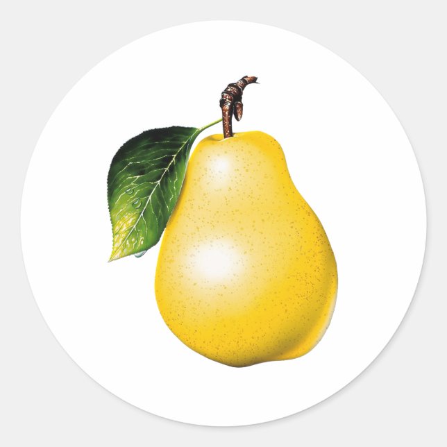 Pear Classic Round Sticker (Front)