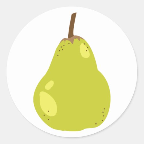 Pear Classic Round Sticker