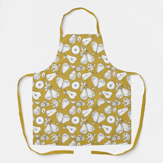 Pear Color & Blossom Apron (Front)