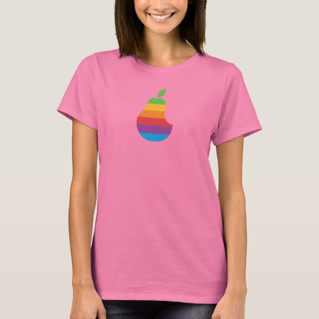 Pear Computers - Retro Apple Logo Parody Shirt (Front)