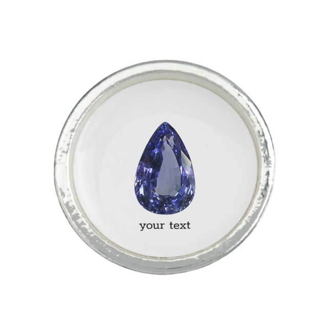 Pear-cut Sapphire Ring (Front)