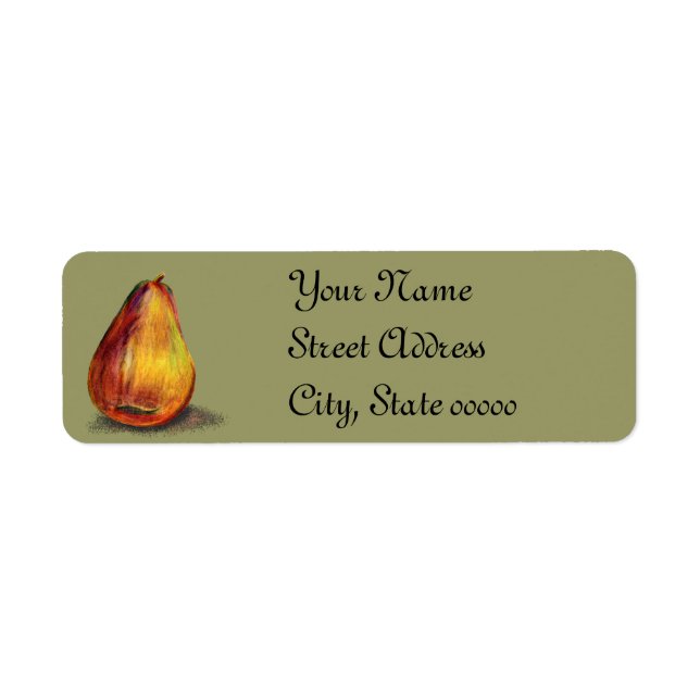 Pear Design Label (Front)