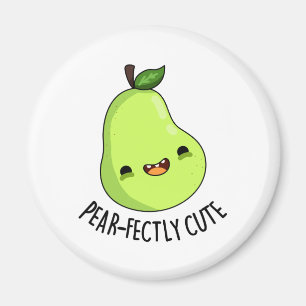 Pear-fectly Cute Fruit Pear Pun Magnet