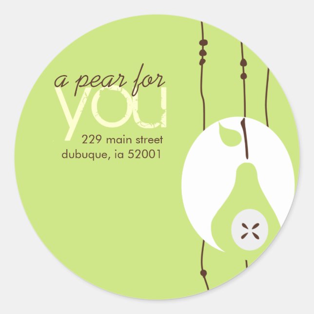 Pear For You Address Label (Front)
