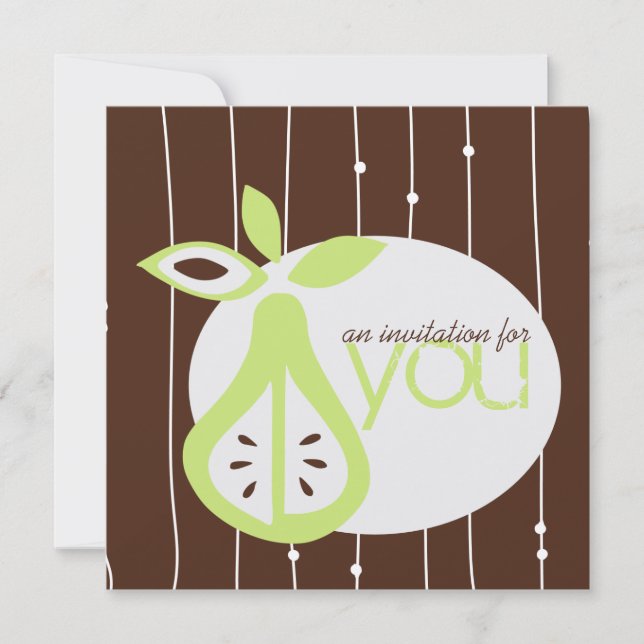 Pear For You Invitations (Front)