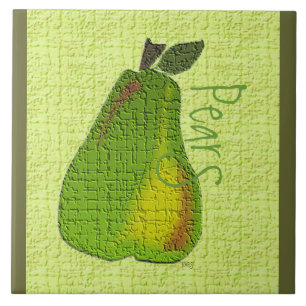 Pear Fruit Ceramic Tile