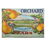 Pear Fruit Crate Label Vintage Advertisement Cloth Placemat at Zazzle