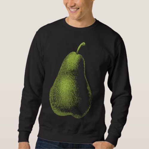 Pear Fruit Food Lover Vintage Graphic Gift Sweatshirt