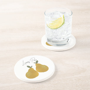 Pear Fruit Illustration Coaster