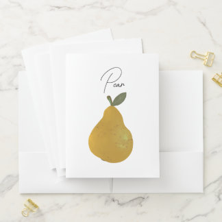 Pear Fruit Illustration  Pocket Folder
