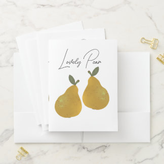 Pear Fruit Illustration  Pocket Folder
