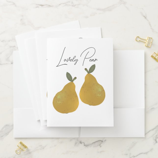 Pear Fruit Illustration  Pocket Folder (In Situ)