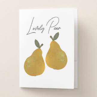 Pear Fruit Illustration  Pocket Folder