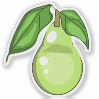 Pear Fruit Illustration Sticker