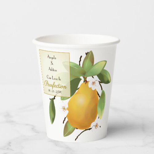 Pear Fruit Wedding  Paper Cups