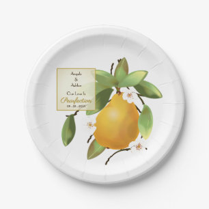 Pear Fruit Wedding Paper Plates