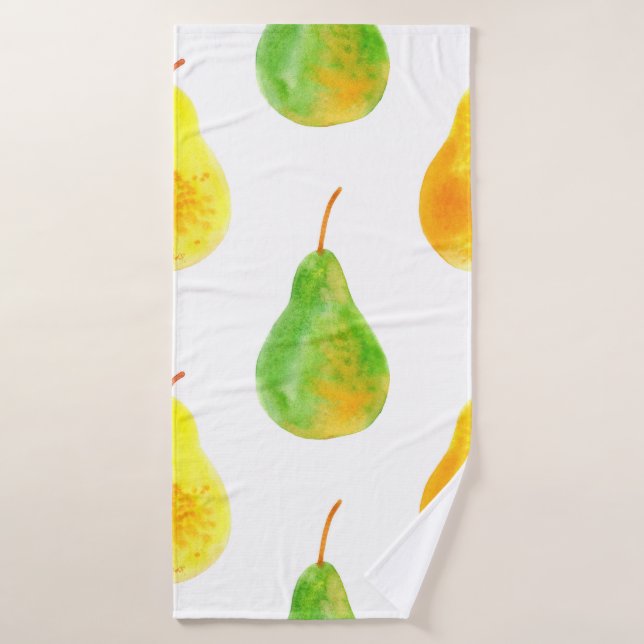 Pear fruits seamless pattern bath towel (Bath Towel)