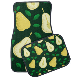 Pear fruits seamless pattern car floor mat