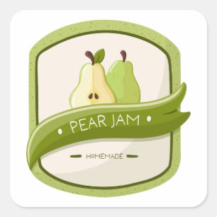 Pear jam jar label