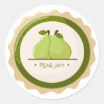 Pear jam jar label