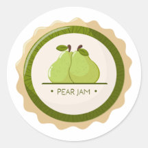 Pear jam jar label