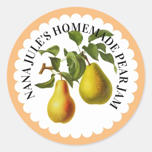 Pear Jam Preserve Label