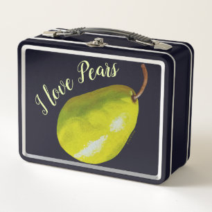 Pear Metal Lunch Box