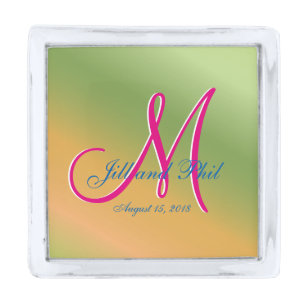 Pear Monogram Classic Silver Finish Lapel Pin