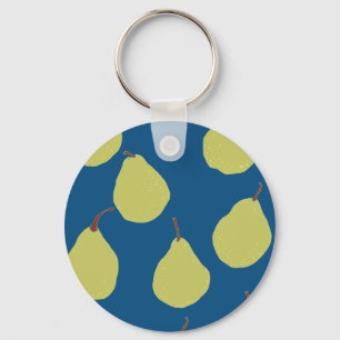 pear navy and green keychain