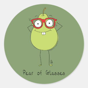 Pear of Glasses Cute & Funny Sticker