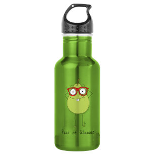 Pear of Glasses Cute & Funny Water Bottle